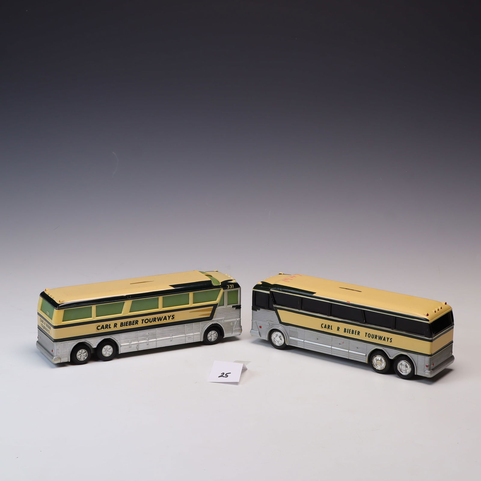 Two made in HongKong Bieber plastic train banks (1 of 4)