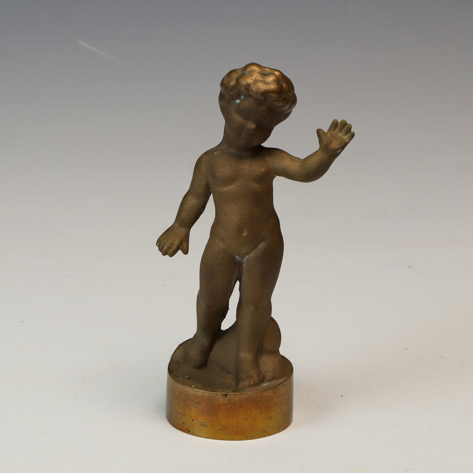 Heavy antique brass cherub sculpture (1 of 3)