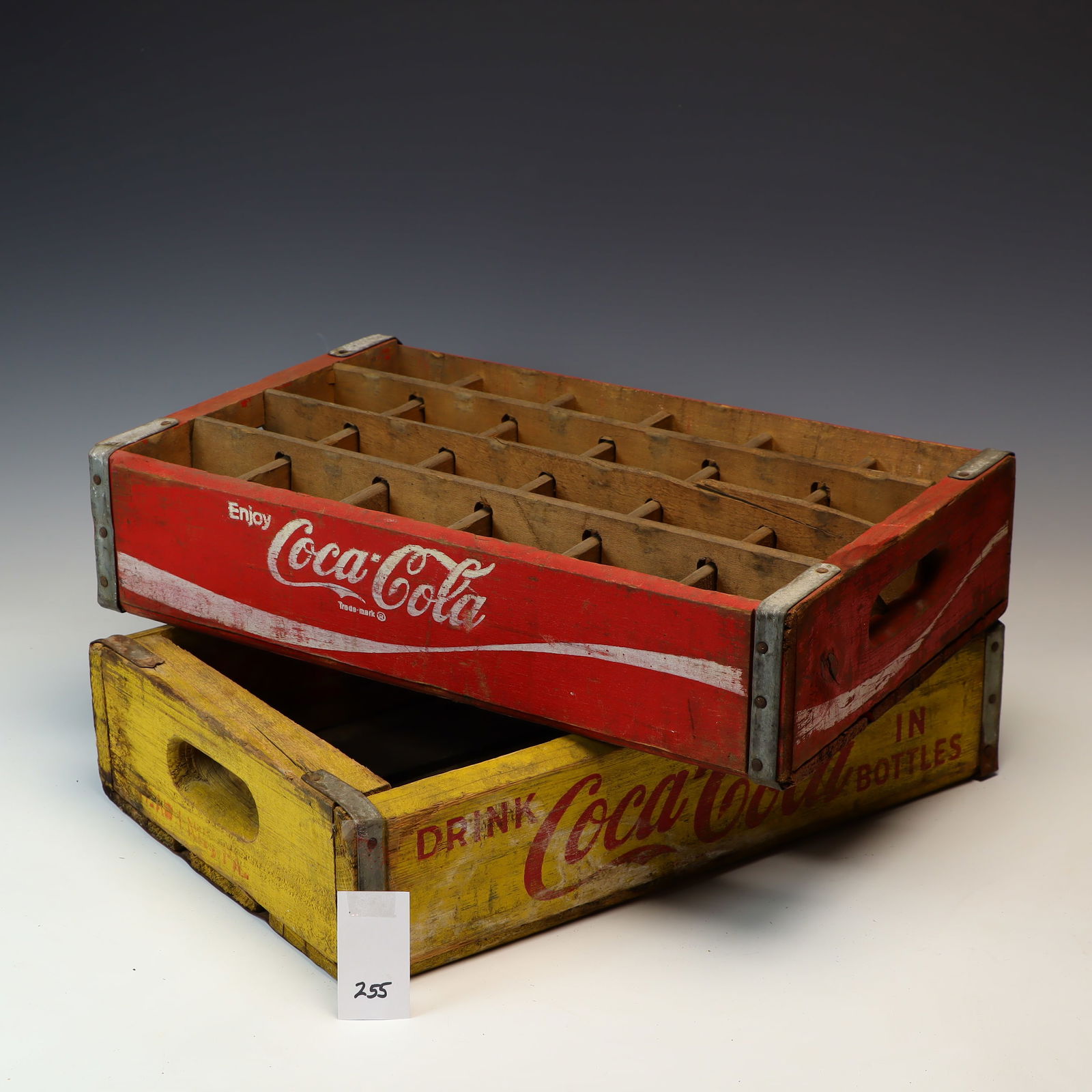 Two vintage wooden Coca Cola crates (1 of 2)