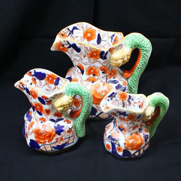 Antique Staffordshire Gaudy Welsh Ironstone Pitchers (1 of 1)