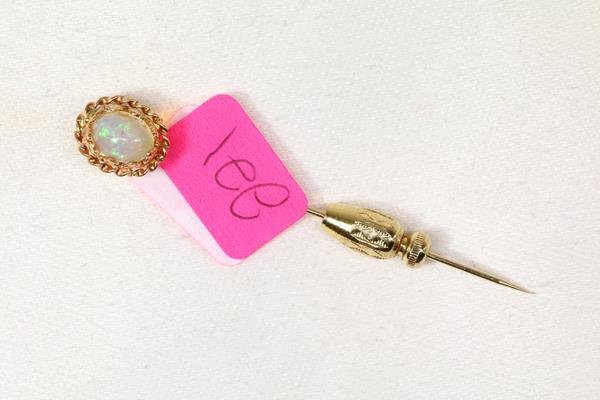 14K Yellow Gold & Opal Stick Pin (1 of 1)