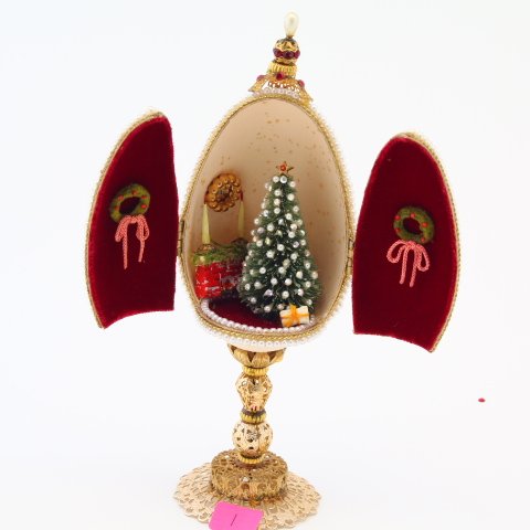 Vintage Real Goose Egg Diorama Christmas Ornament on (1 of 1)