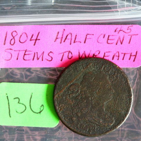 1804 Half Cent with Stems & rotated reverse (1 of 2)