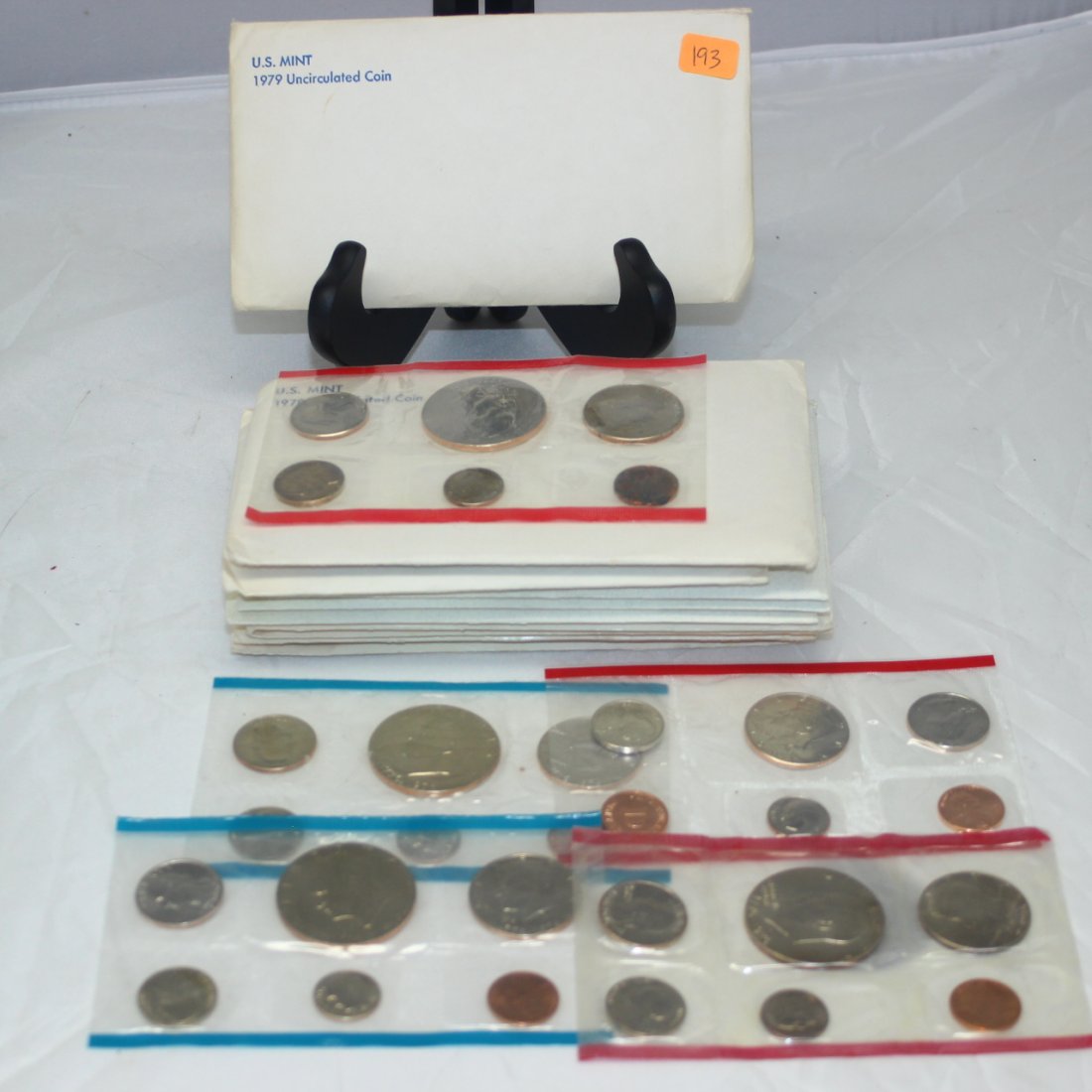 12 Uncirculated P&D Mint US Coin Sets 1968-1979 (1 of 1)