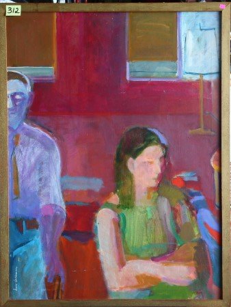 Fran Lachman Oil on Canvas Painting Mid Century “A Man (1 of 1)