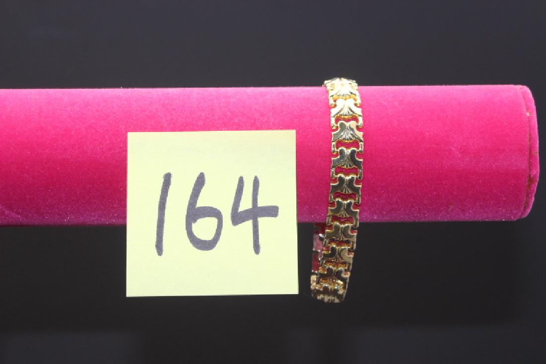 14K Yellow Gold Ladies Chain Fancy Link Bracelet Milor (1 of 2)