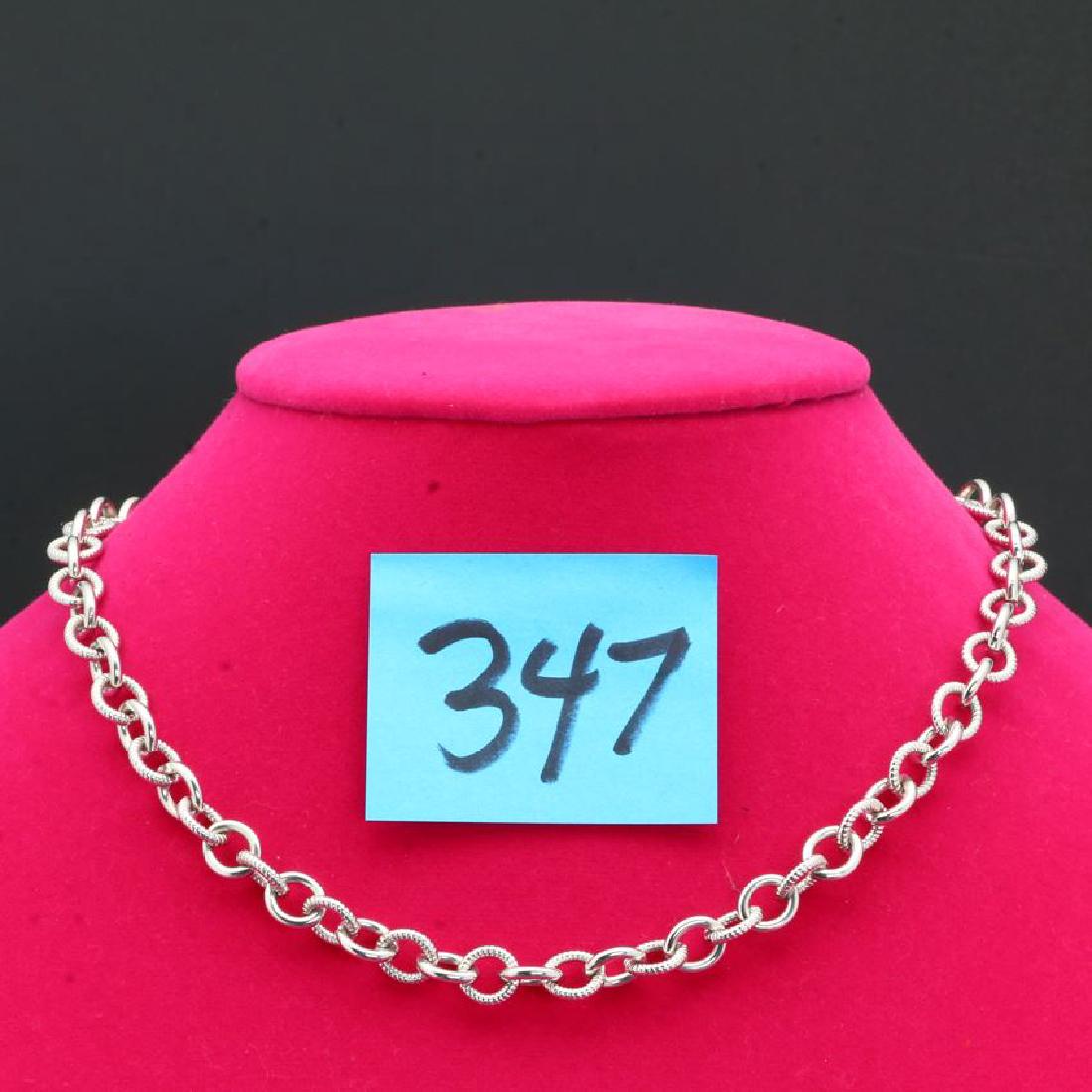 Judith Ripka Sterling Silver Chain Necklace 16": 1.6oz, 16" long, marked 925 Judith Ripka Thailand