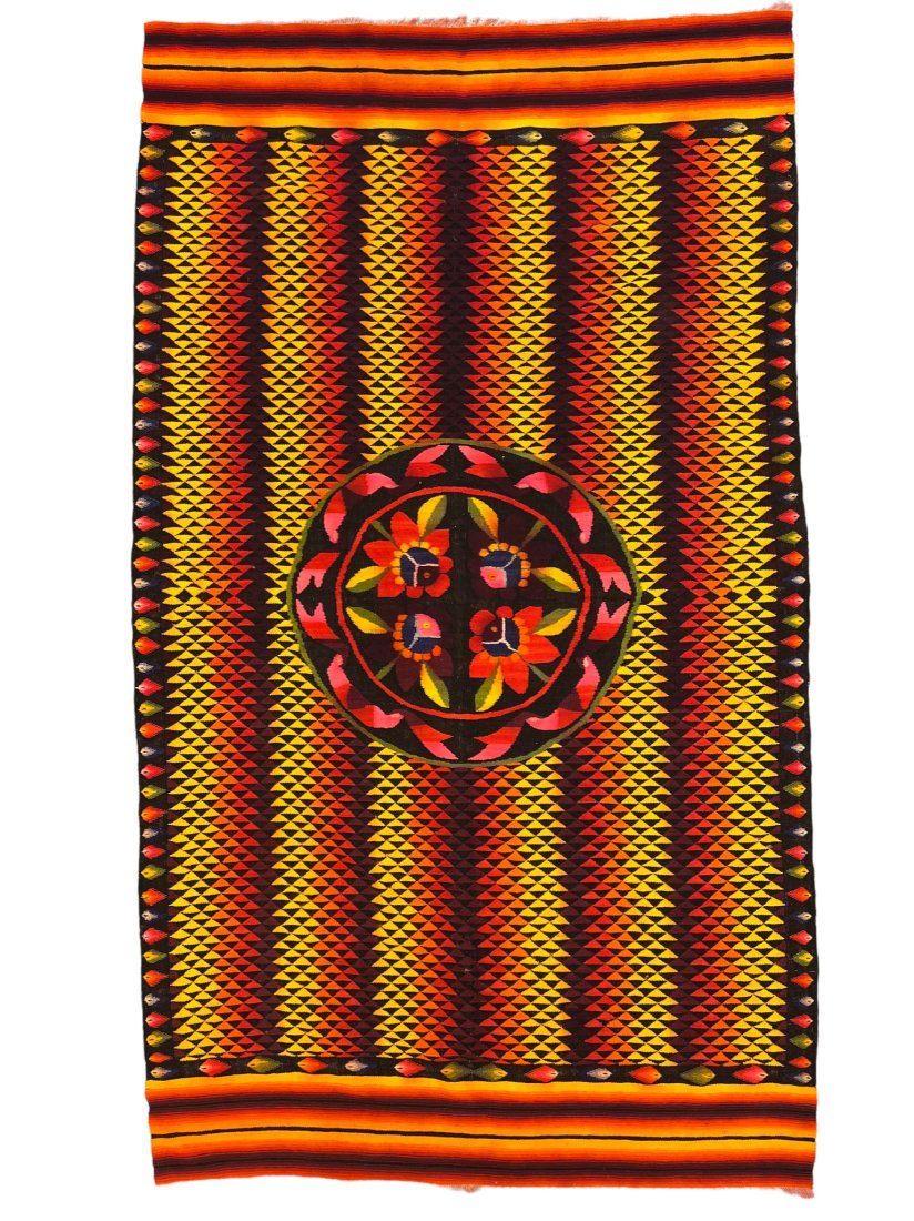 Antique Mexican Saltillo Sarape Blanket First Half 20th Century (1 of 4)