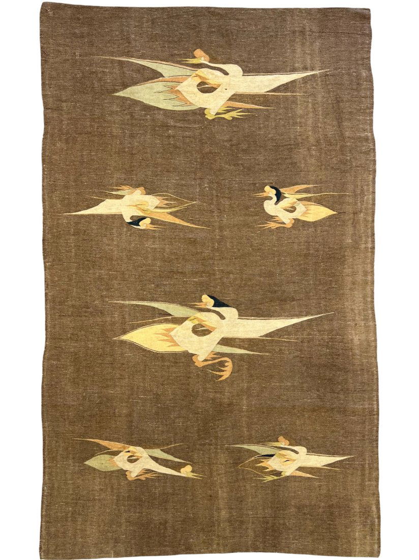 Antique Mongolian Gansu Kilim, Early 20th Century (1 of 4)