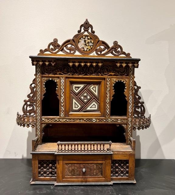 Middle Eastern Syrian Moorish Mother of Pearl Shelf (1 of 4)