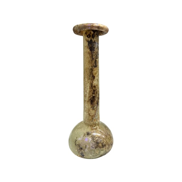 Ancient Roman glass flask Unguentarium. (1 of 3)