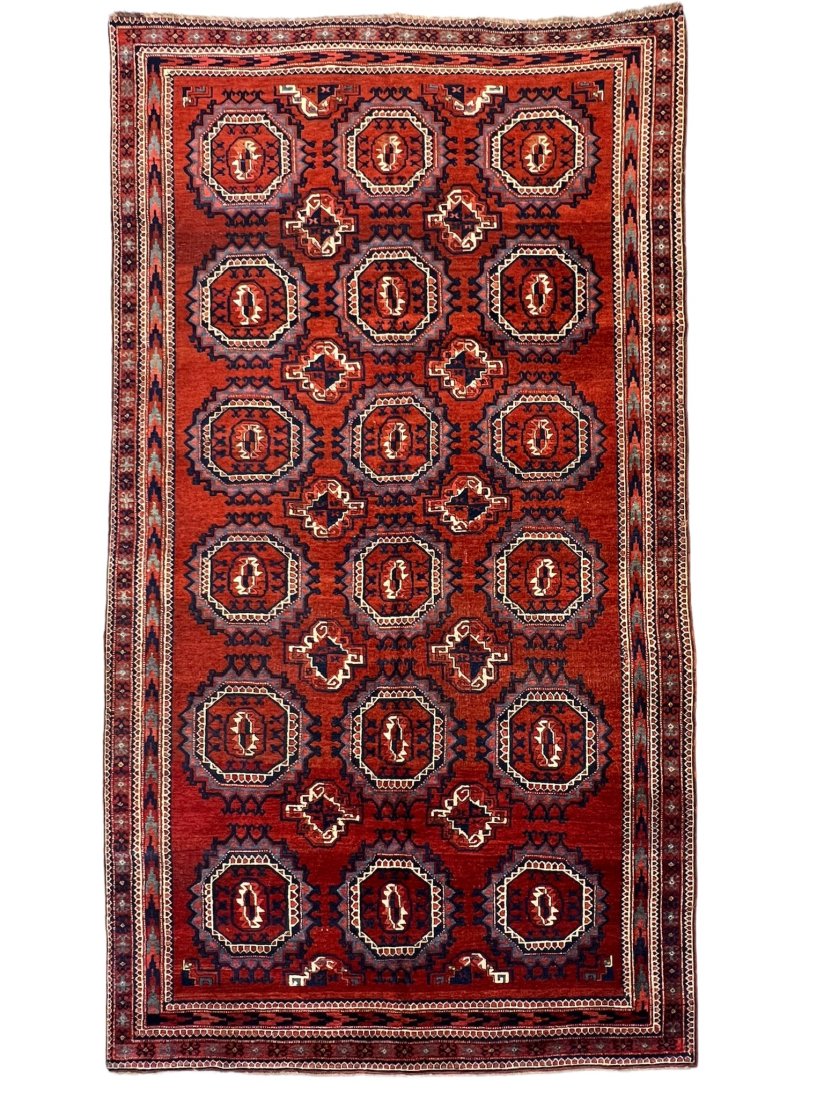 Antique Karabakh Long Rug with Salor Design Last Quarter 19th Century (1 of 6)