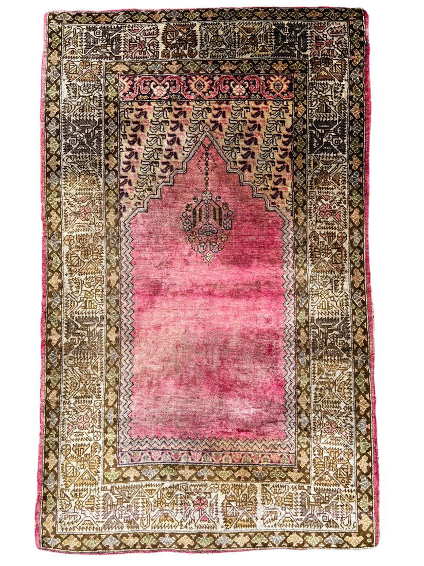 Antique Fine Silk Turkish Sivas Rug (1 of 8)