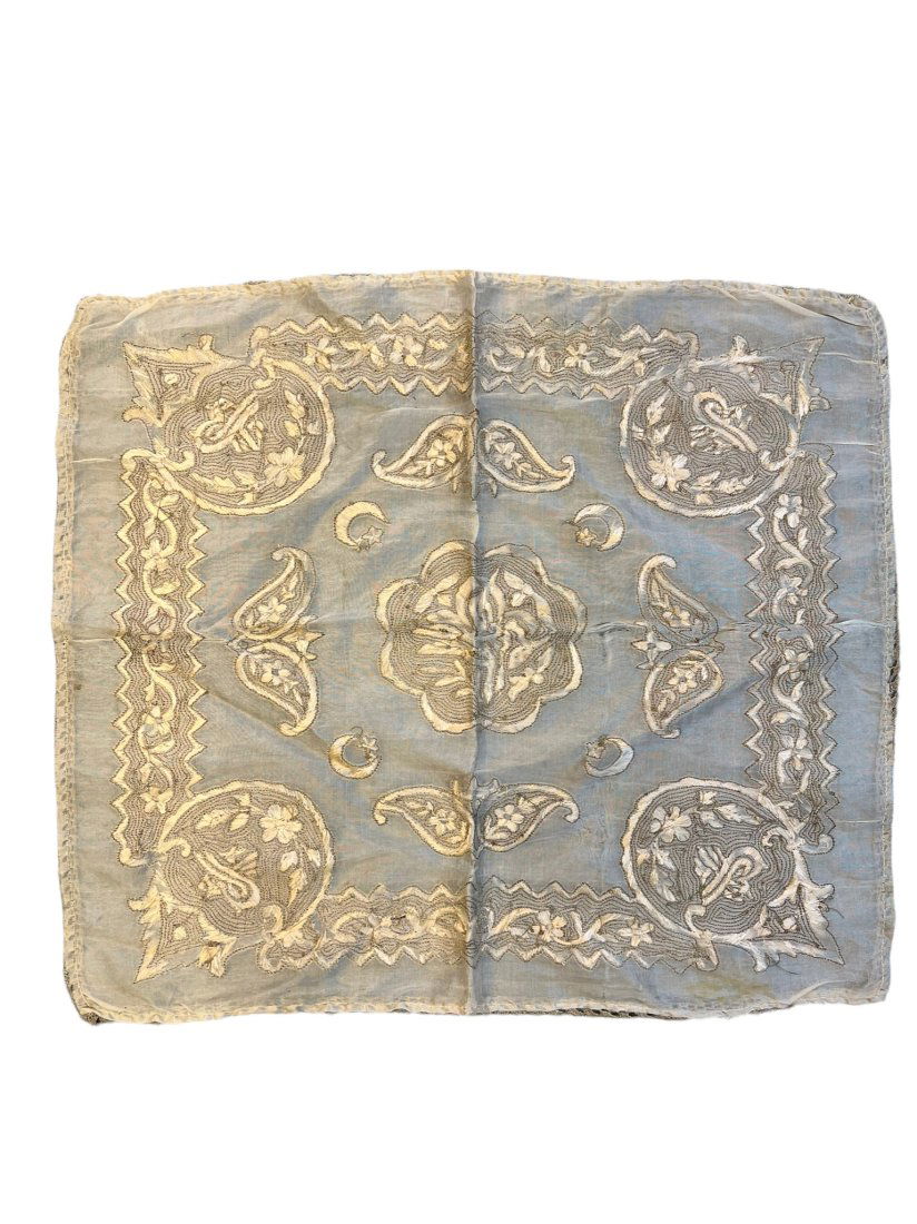 Islamic Ottoman Metal Thread Embroidery On Silk (1 of 3)