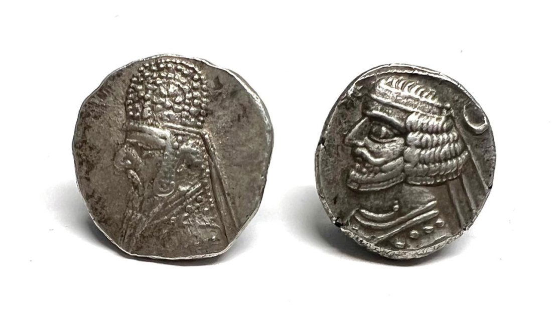 (2) Ancient Parthian Silver coins AR (1 of 2)