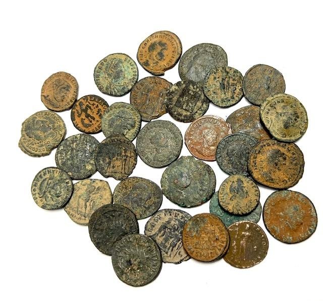 Lot of 30 Ancient Roman Bronze Coins.: Lot of 30 Ancient Roman Bronze Coins.This Lot is held at Heritage of Civilization Gallery in the US and ships from this address.
