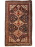 Antique Persian Qashqi Rug With Animal Motives Circa 1910