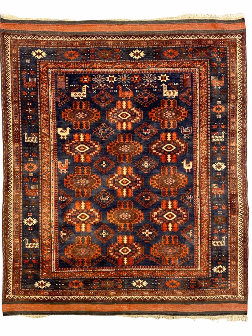 Very Fine Semi Antique Decorative Baluch Rug Circa 1960 (1 of 9)