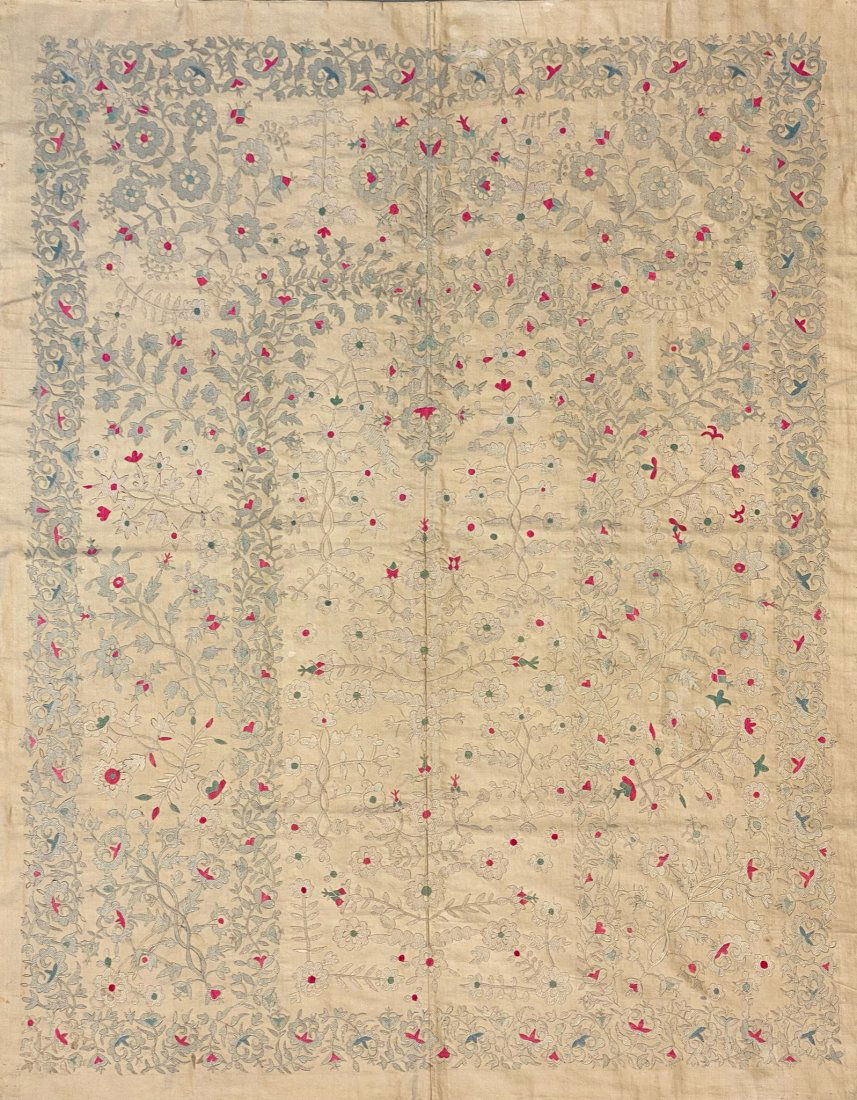 Antique Silk Suzani Textile dated 1335 (1 of 6)