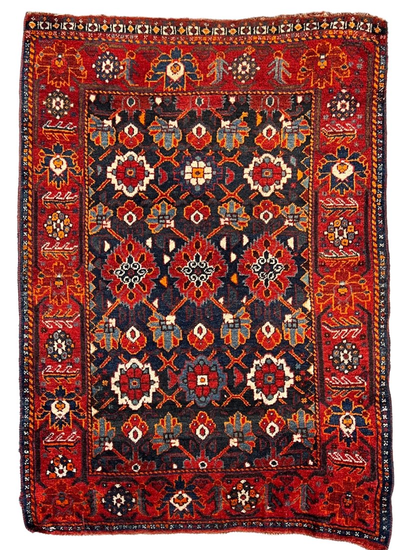 Antique Attractive Persian Khamseh Rug Early 20th Century (1 of 7)
