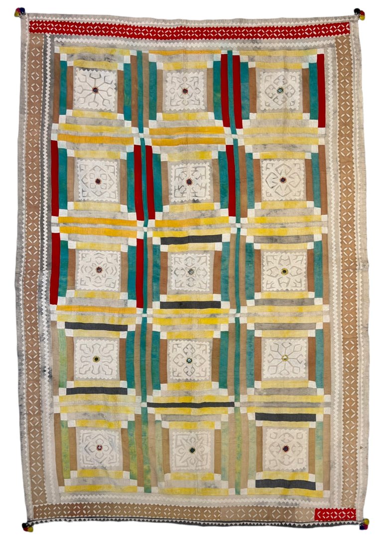Very Attractive Semi Antique Large Patchwork Quilt From The Swat Vally (1 of 6)