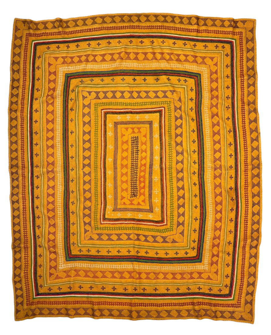 Very Attractive Semi Antique Patchwork Quilt From The Swat Vally Circa 1950 (1 of 4)