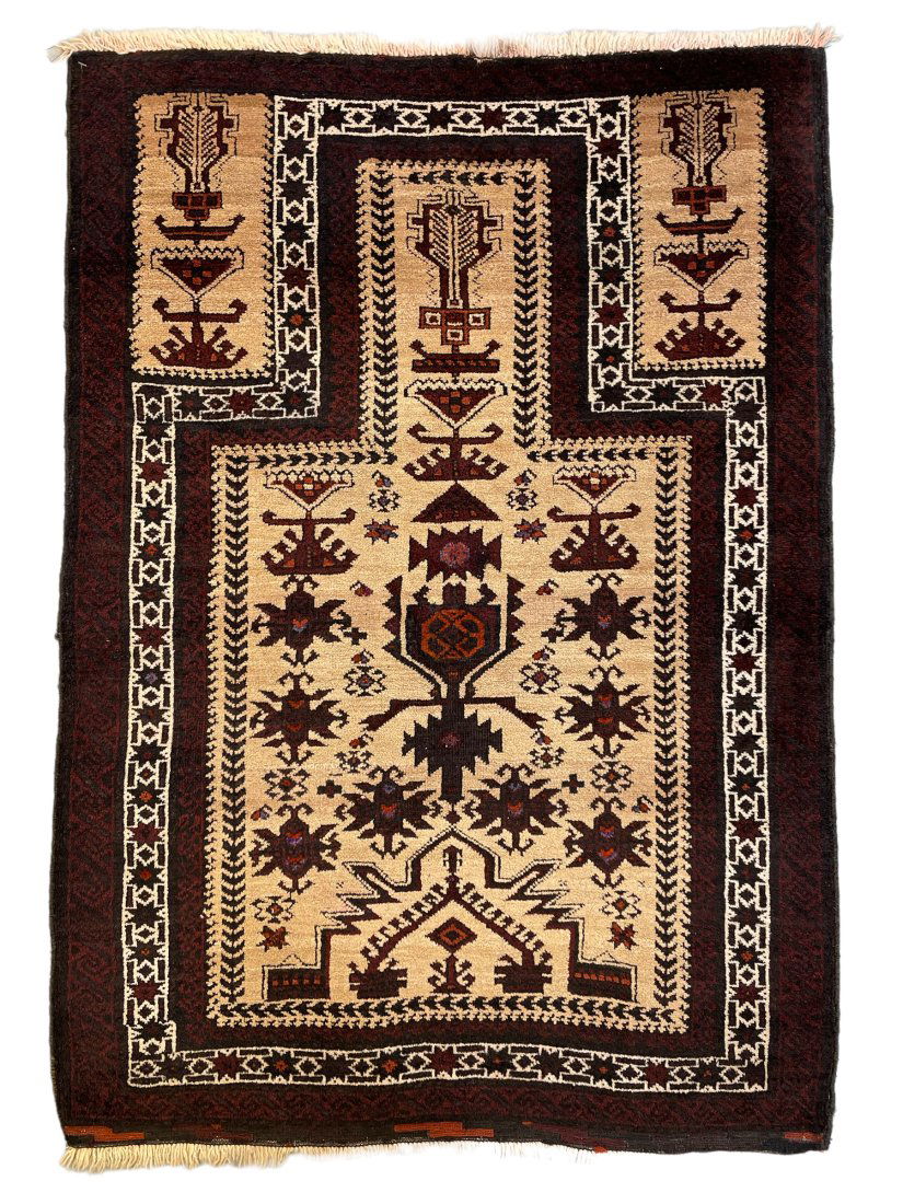 Antique Mushwani Baluch Prayer Rug late 19th Century (1 of 5)
