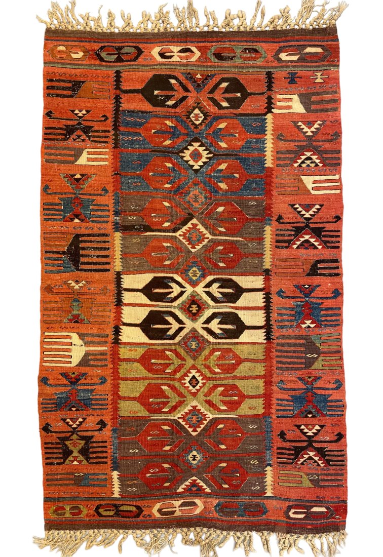 Antique Complete Anatolian Kilim  Midd 19th Century in One Panel (1 of 6)