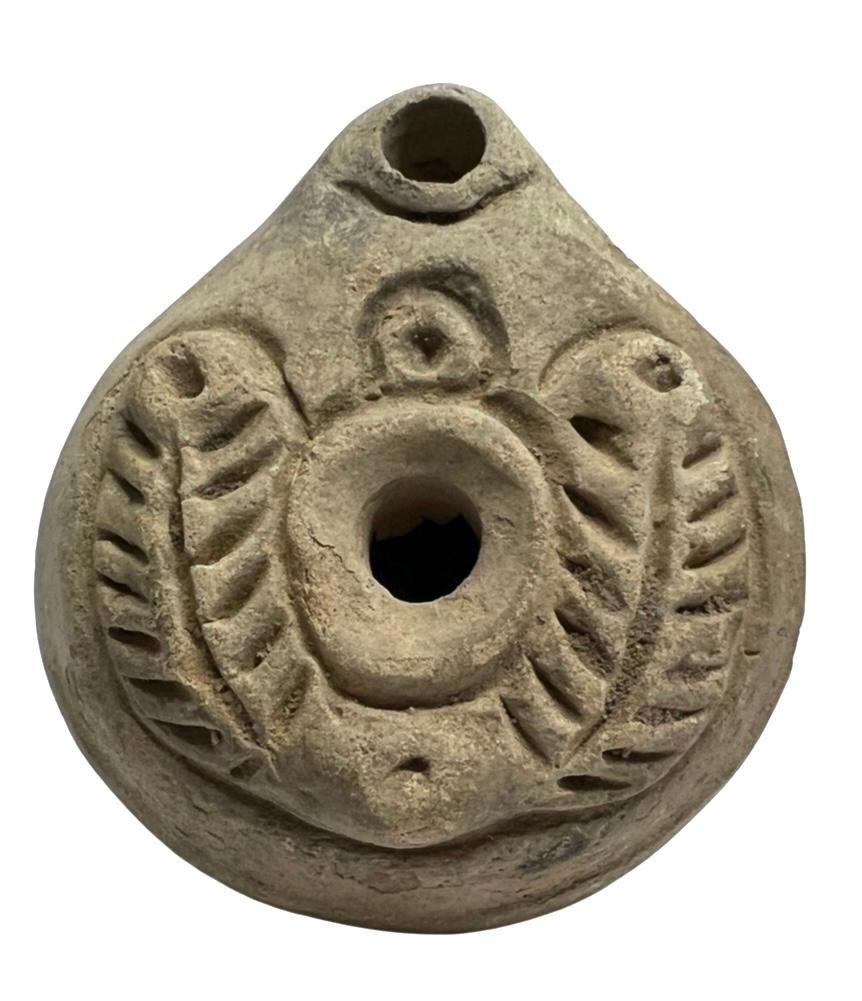 Ancient Egyptian Terracotta 'FROG' oil Lamp. (1 of 3)