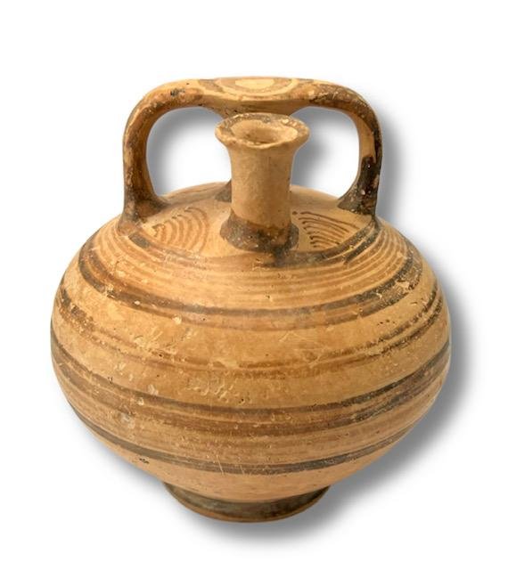 Greek Mycenaean Bichrome Stirrup Jar. (1 of 5)