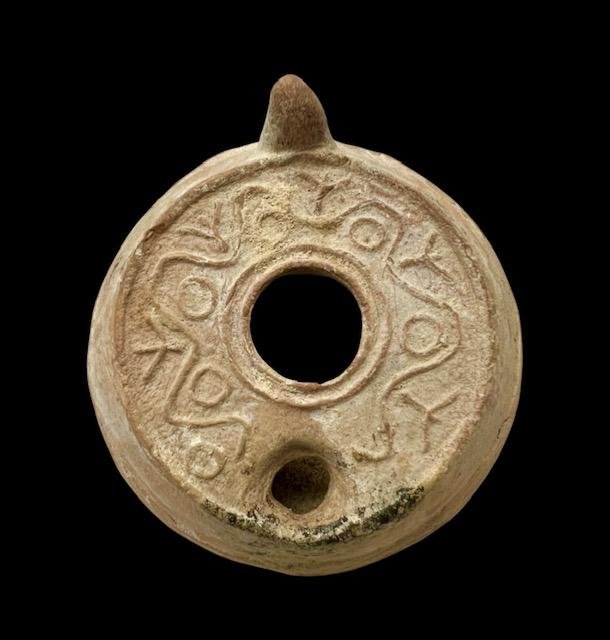 Ancient Roman clay oil lamp (1 of 3)