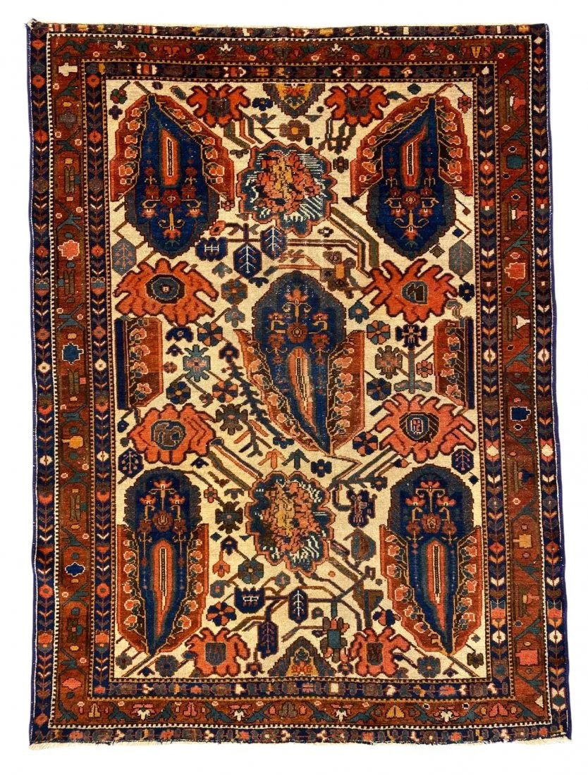 Antique Decorative Bakhtiari rug Circa 1920 Wool on Cotton Foundation (1 of 4)