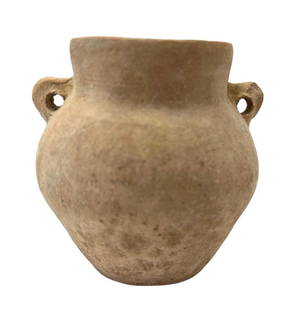 Ancient Holy Land, Iron Age Vessel: Holy Land, Iron Age Vessel, ca. 300 BCE to 200 CE. An elegant utilitarian pottery. Size: 11 cm x 15.5 cm Provenance: Ex NY Collection