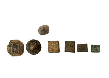 Group of 6 Ancient Roman /Byzantine weights.: Group of 6 Ancient Roman /Byzantine weights.