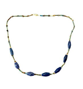 Ancient Near Eastern / Egyptian Bead Necklace.: Ancient Near Eastern / Egyptian Bead Necklace, circa 300BC Size: 48 cm length.