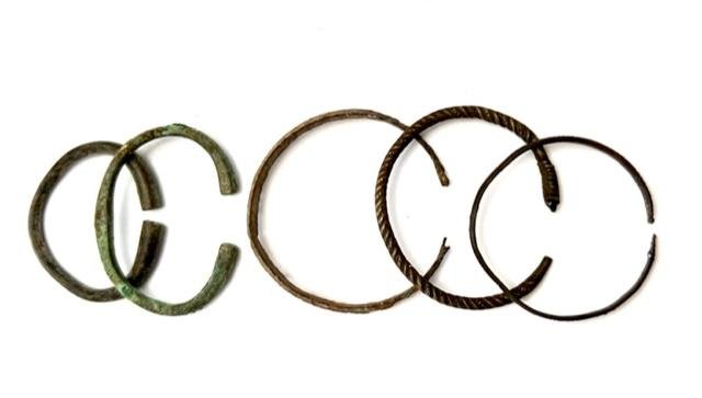 Lot of 5Ancient Roman Bronze Bracelets (1 of 1)