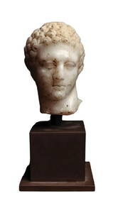 Ancient Roman Marble Head of Hercules.