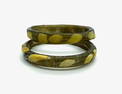 Pair of Ancient Roman Mosaic Glass bracelets.