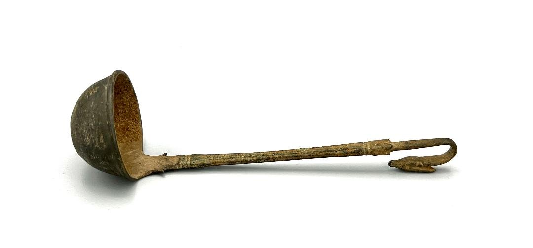 Ancient Roman Bronze Ladle with Deer head. (1 of 2)