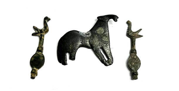 Lot of 3 Ancient Roman Bronze artifact.: 3 Ancient Roman Bronze artifact, Circa 1st AD -4th century AD, Size: 5 cm Approximately