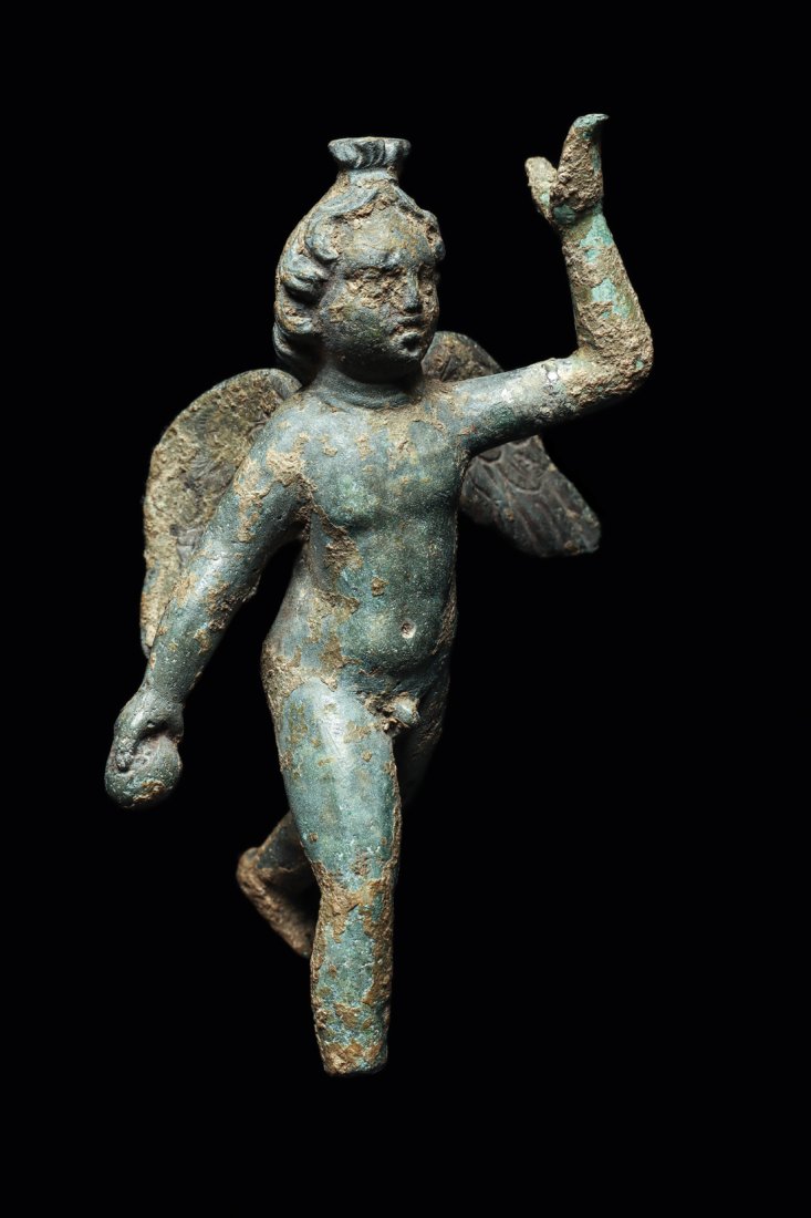 Roman Bronze Winged Eros. (1 of 3)