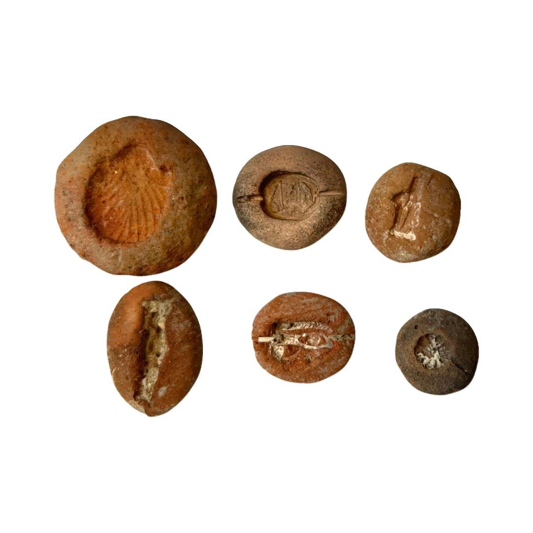 A group of 6 Egyptian Clay Moulds. (1 of 2)