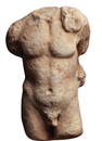 Roman Marble Torso Figure of Hercules .