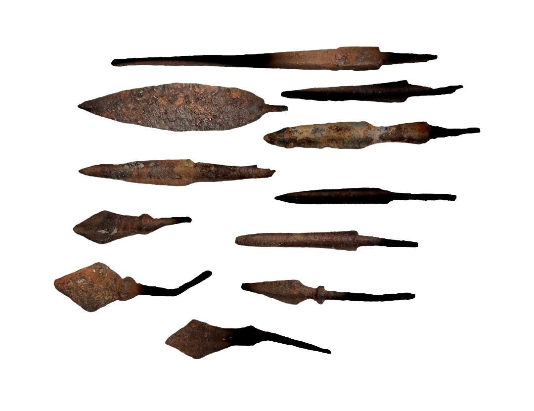 Lot of 11 Roman Iron Arrow Heads (1 of 2)
