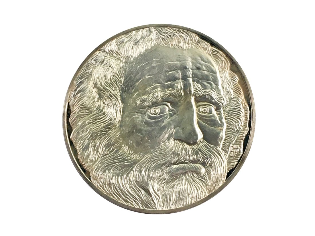 Judaica Sterling Round Bullion Isaac Luria Kabbalah: Judaica Sterling Round Bullion Isaac Luria KabbalahJudaica Sterling Silver Bullion Round Isaac Luria, Arizal. 1971 Commemorative Silver Jewish History Rounds, Safed Galilee Israel Palestine, Lurianic 