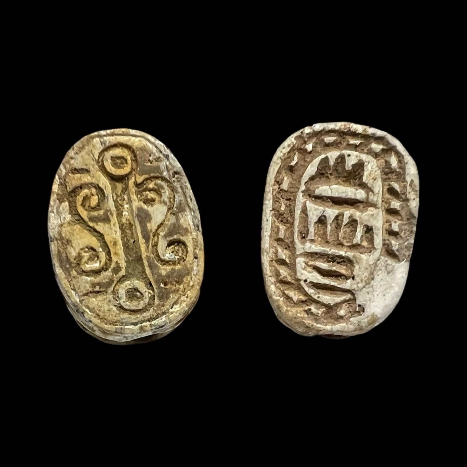 Lot of  2 Ancient Egyptian Scarab Amulets. (1 of 3)