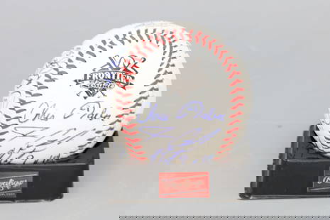 Baseball Hand Written Signatures, Sports Collectibles Memorabilia, Autographed Ball: A Vintage Baseball Ball With Several Handwritten Signatures All Around. Used, Vintage Item With Signs Of Age And Wear. SKU-KN10RS-3 We Do Not Authenticate The Item Here For Auction. We Solely Rely