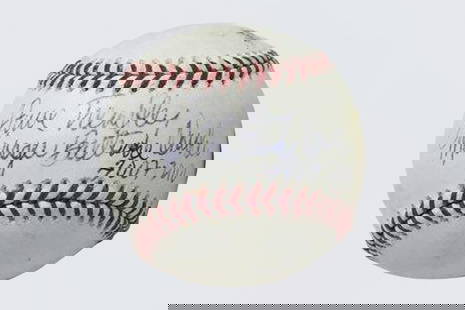 Baseball Hand Written Signatures, Sports Collectibles Memorabilia, Autographed Ball: A Vintage Baseball Ball With Several Handwritten Signatures All Around. Used, Vintage Item With Signs Of Age And Wear. Dave Trembley Baltimore Orioles. We Do Not Authenticate The Item Here For