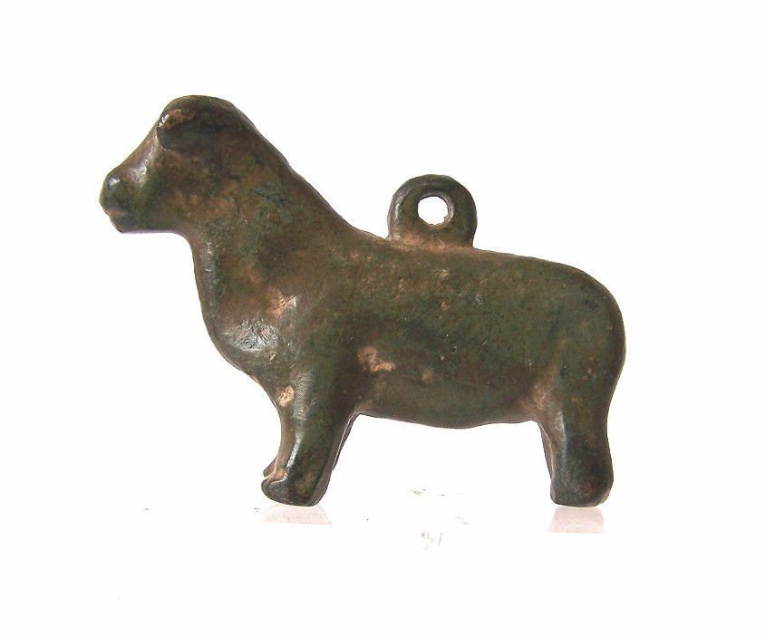 Ancient Late Bronze Age Sculpture of a Bull . (1 of 2)