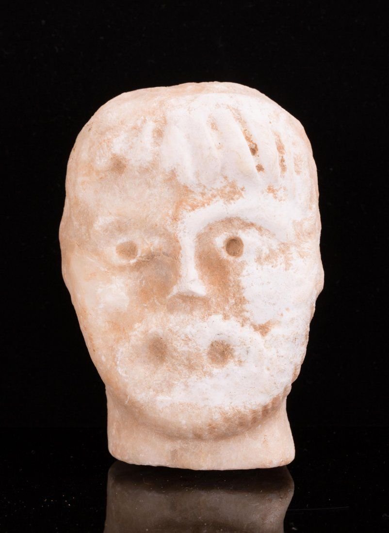 Ancient Roman Marble stone Head . (1 of 2)